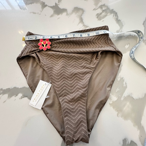 NWT Trina Turk SANDSTONE bathing suit bottom with embellishments. Size 6 - Picture 9 of 11